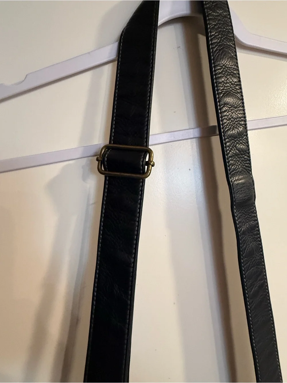 Soff Black Leather Shoulder/Crossbody Bag with Top Zip